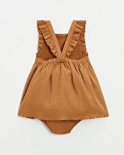 Crepe dress Bronze color  Natalys