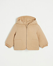 Cotton gauze padded jacket Camel color  Natalys