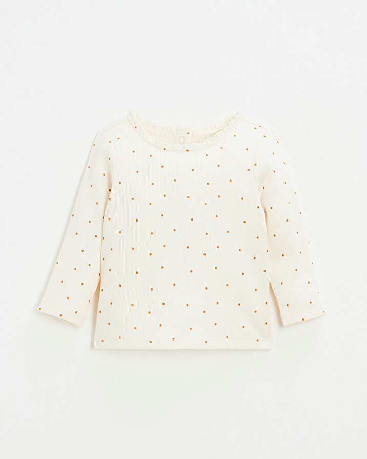 Polka dot print t-shirt Ecru color  Natalys
