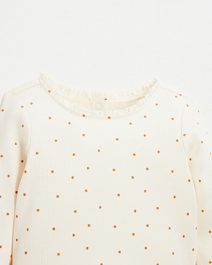 Polka dot print t-shirt Ecru color  Natalys