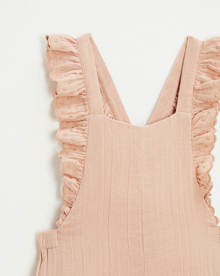 Cotton gauze jumpsuit Powder pink color  Natalys