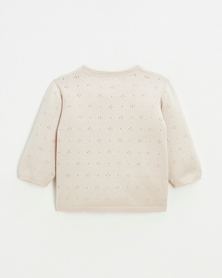 Openwork knit cardigan Pink color  Natalys