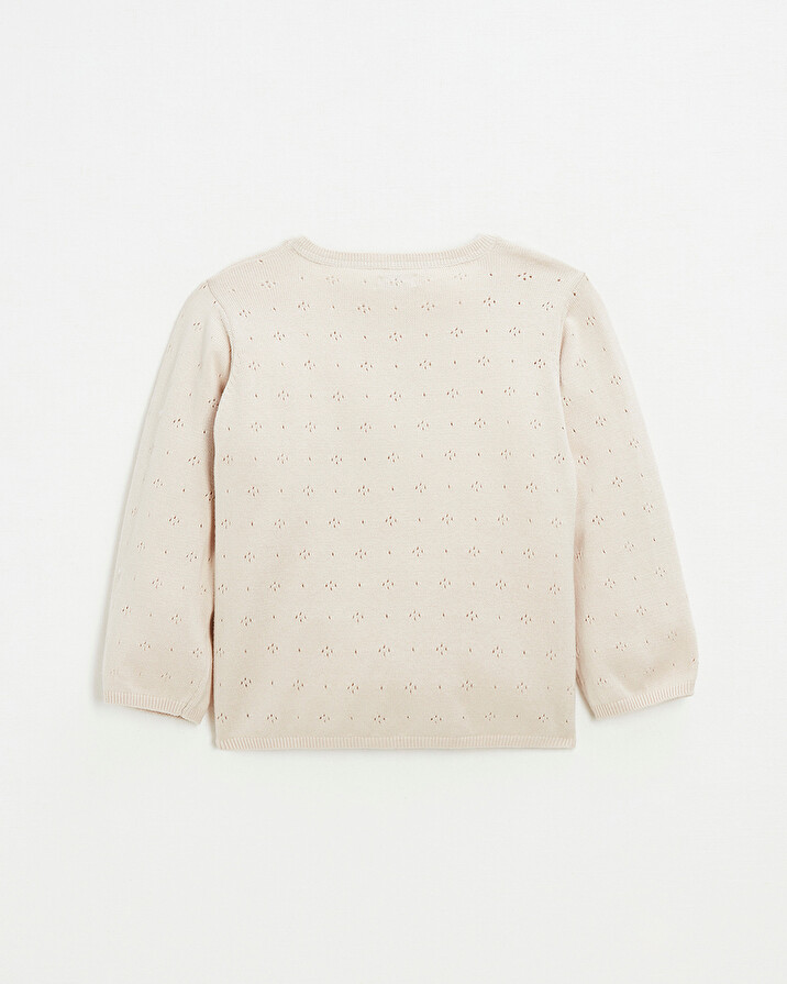 Openwork knit cardigan Pink color  Natalys