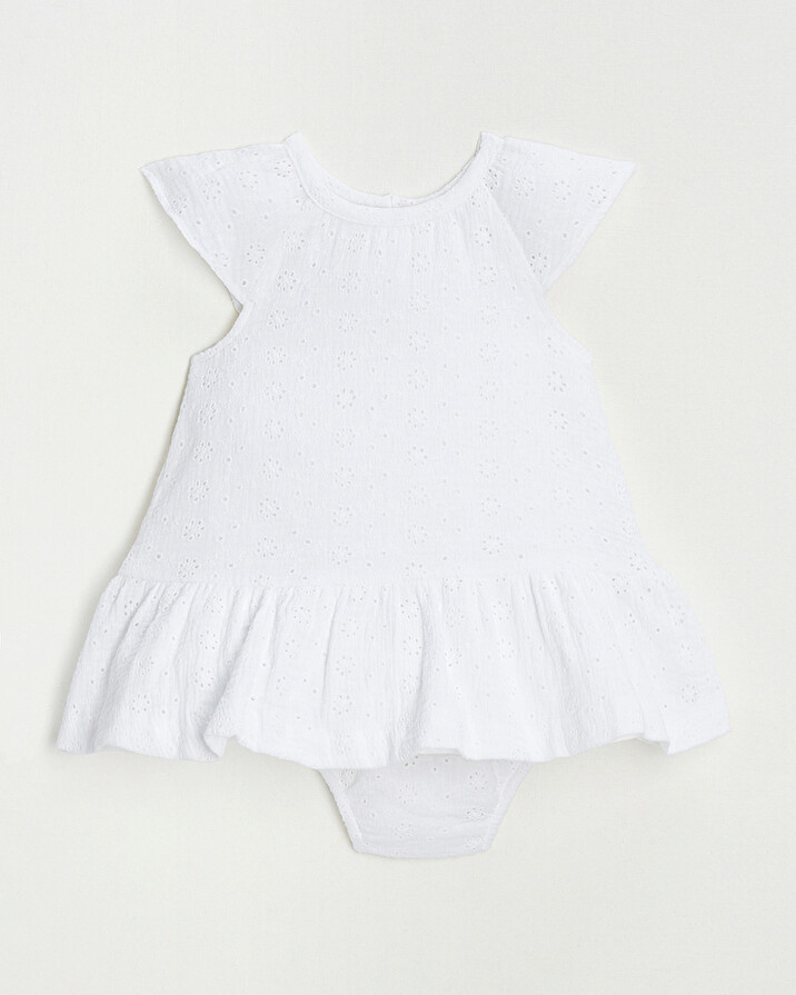 English embroidery dress Ecru color  Natalys