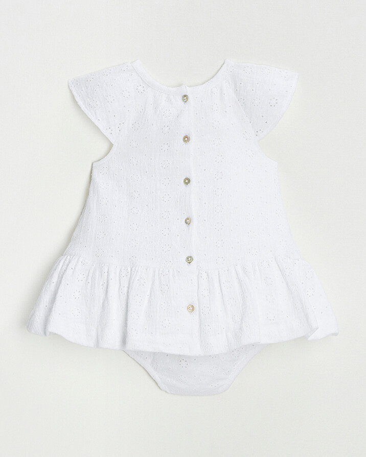 English embroidery dress Ecru color  Natalys
