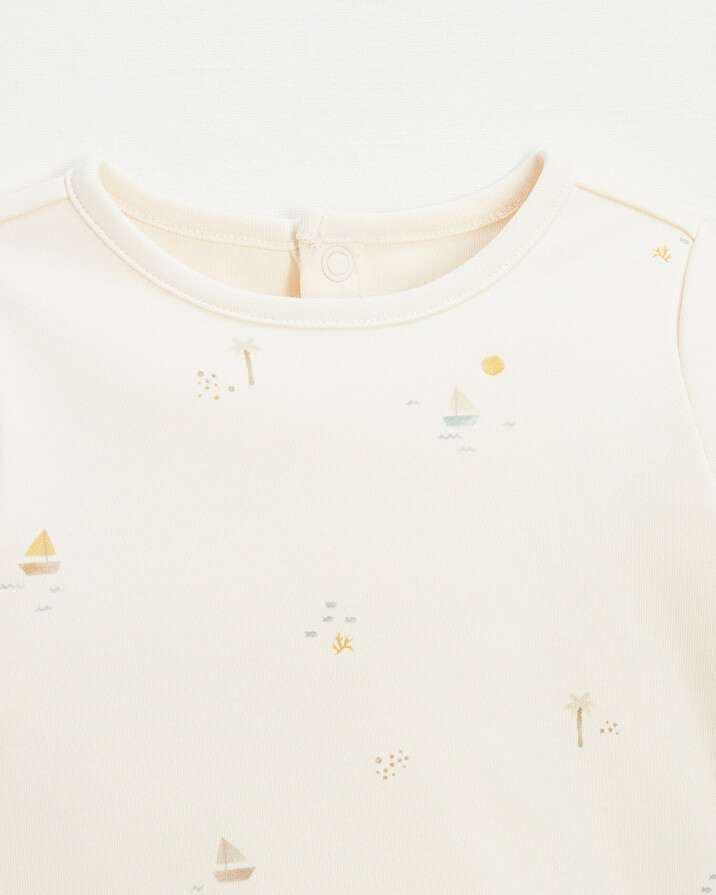 Sailor print t-shirt Ecru color  Natalys