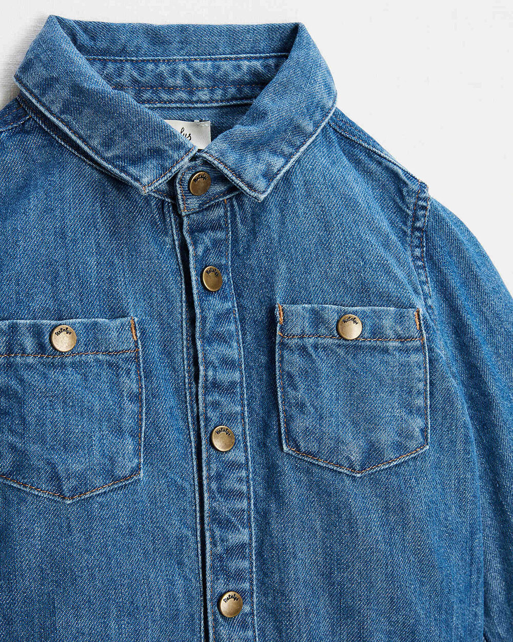 Long sleeve denim shirt Blue color  Natalys