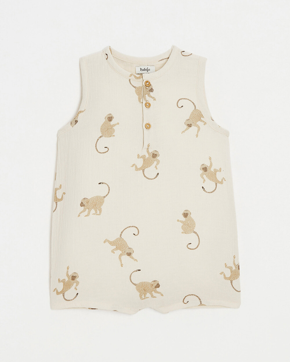 Cotton gauze jumpsuit Monkey print  Natalys