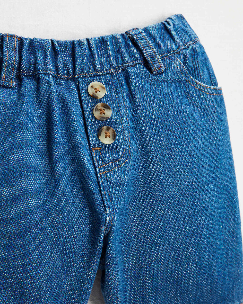 Raw denim Bermuda shorts Dark blue color  Natalys