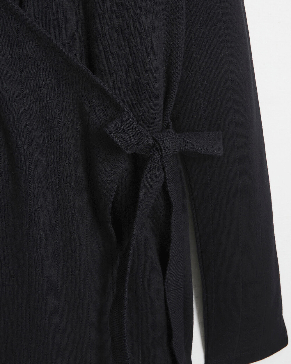 Cotton wrap cardigan Black color  Natalys