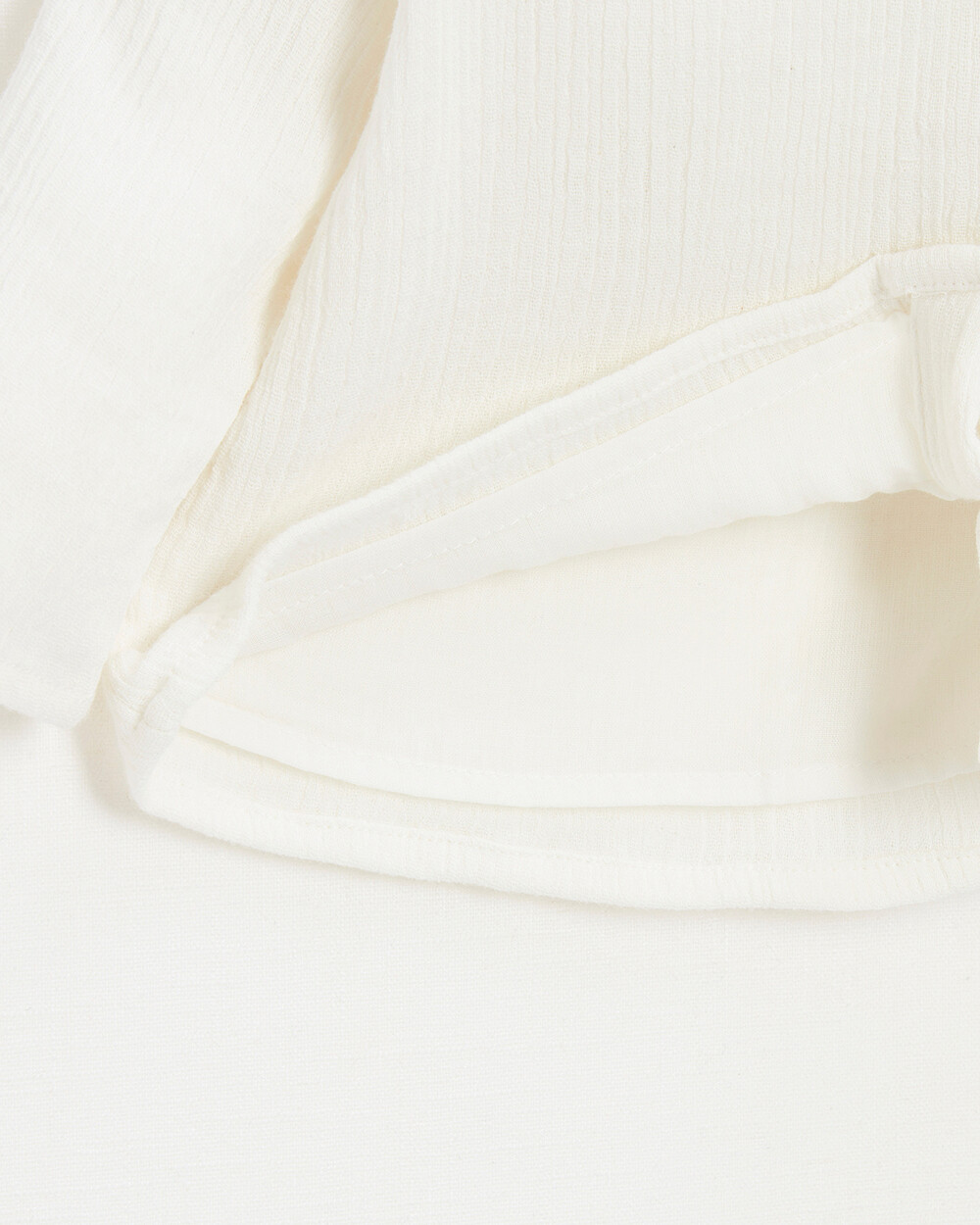 Baby blouse in organic cotton gauze White color  Natalys