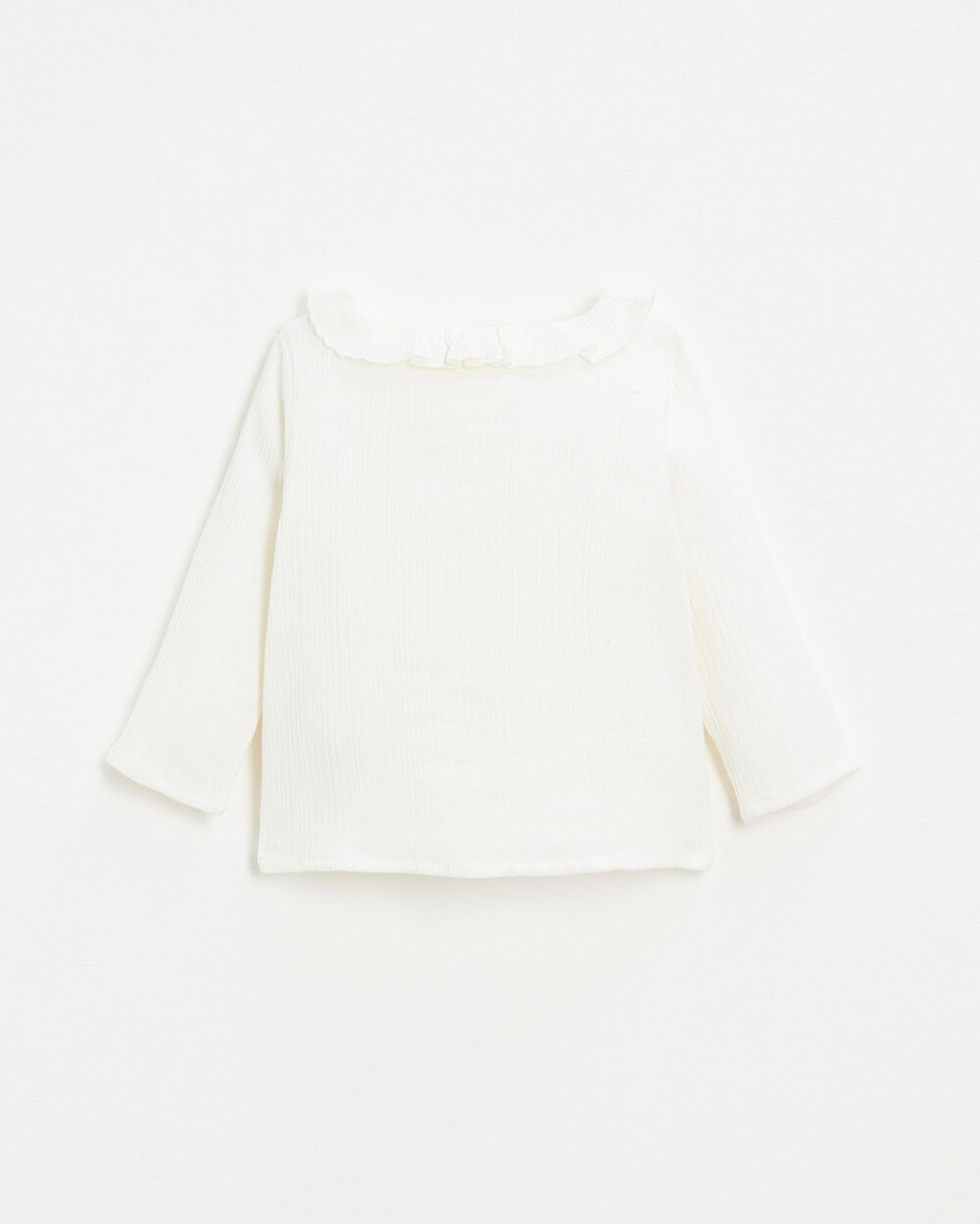 Baby blouse in organic cotton gauze White color  Natalys