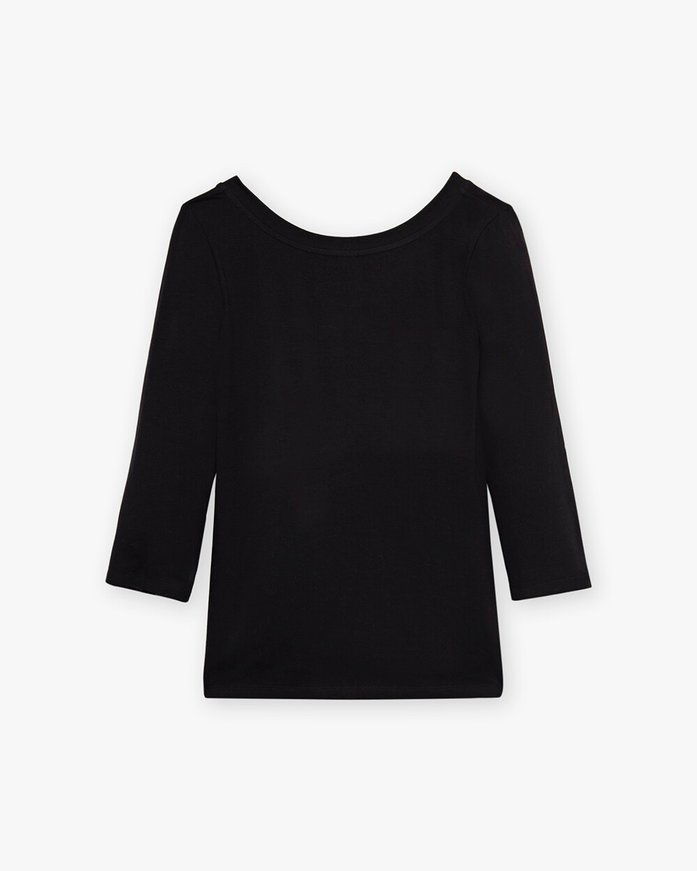 Black t-shirt with dancer collar Black color  Natalys