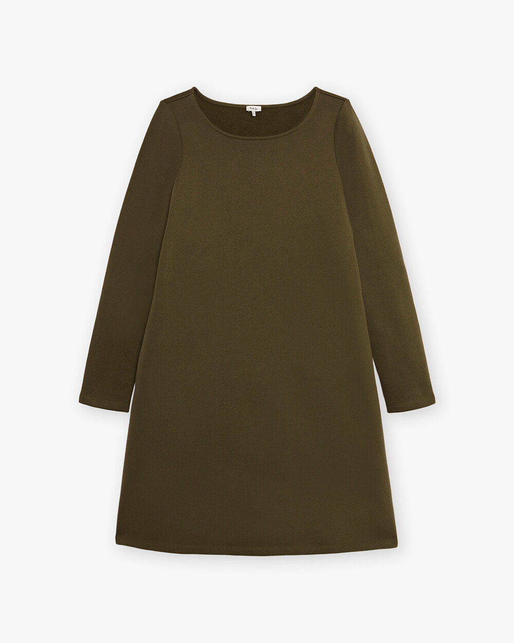 Khaki fleece straight dress Khaki color  Natalys