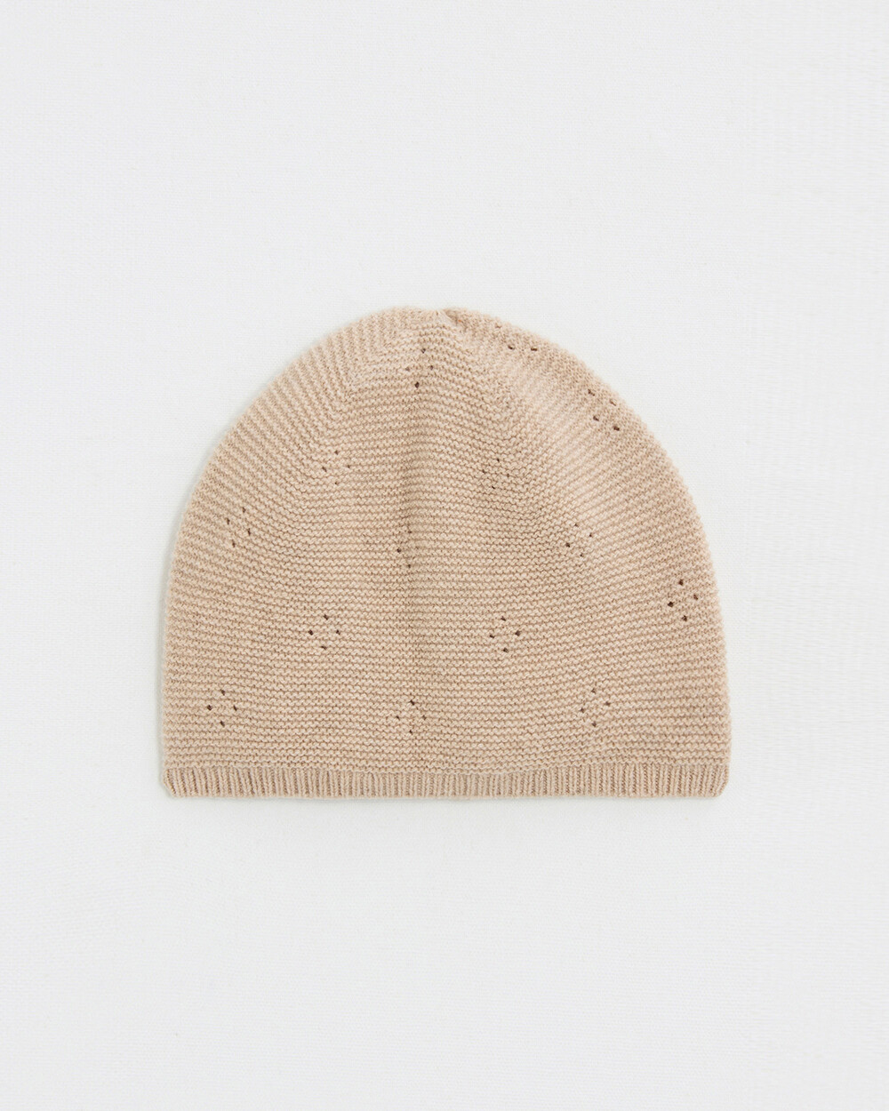 Openwork knit hat Camel color  Natalys