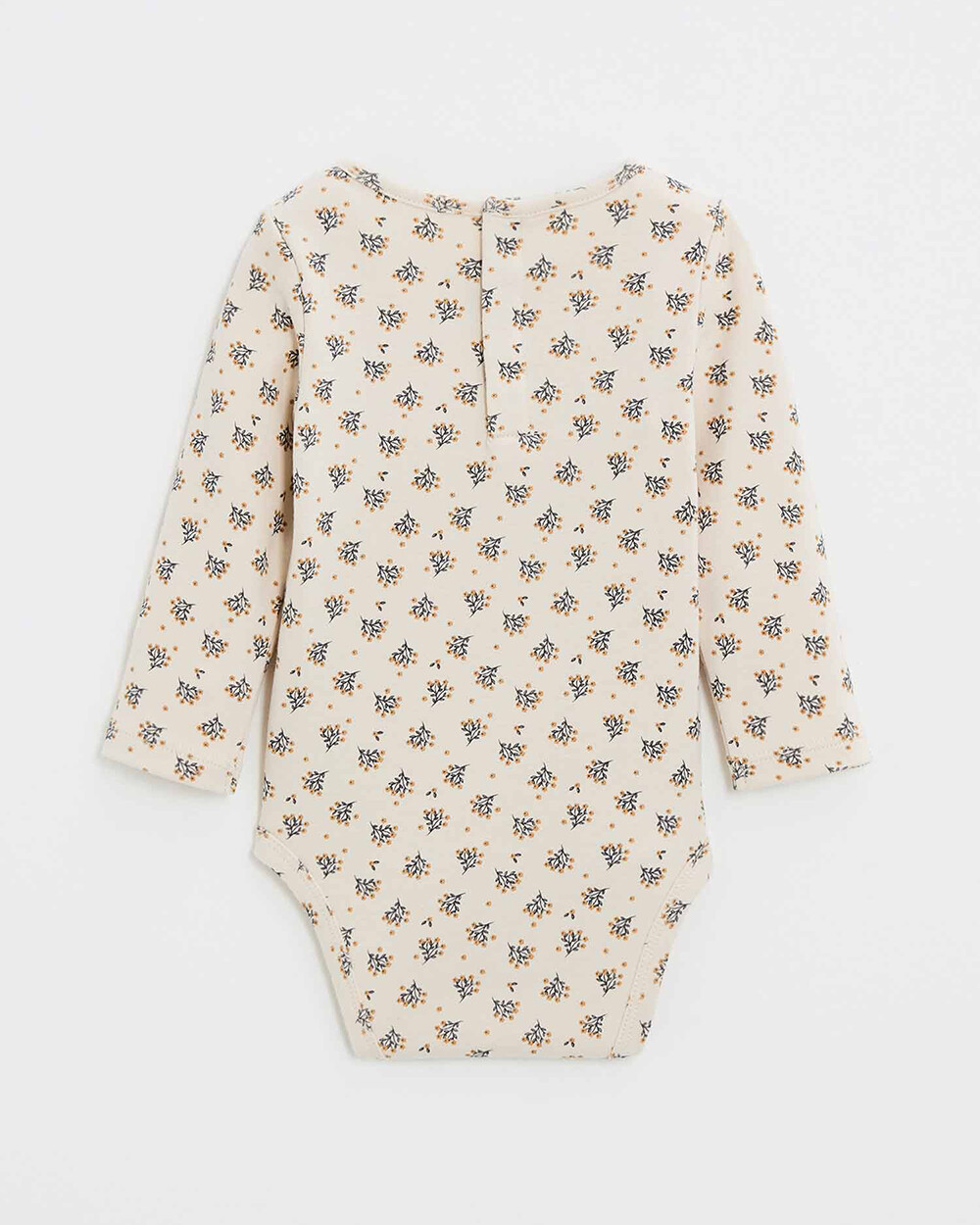 Printed long-sleeved bodysuit Gold button print  Natalys