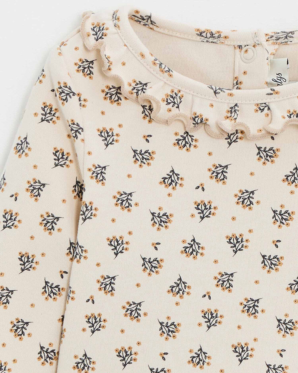 Long sleeve t-shirt Gold button print  Natalys
