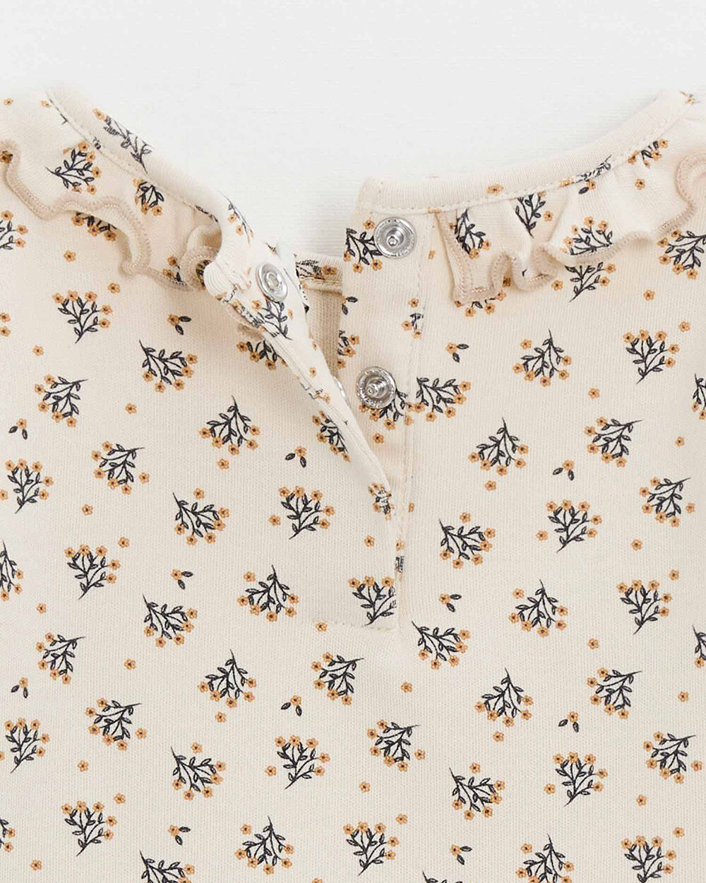 Long sleeve t-shirt Gold button print  Natalys