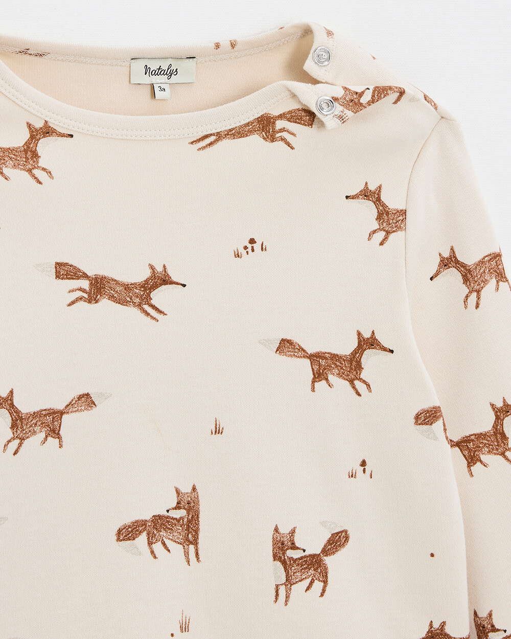 Printed long-sleeved t-shirt Fox print  Natalys