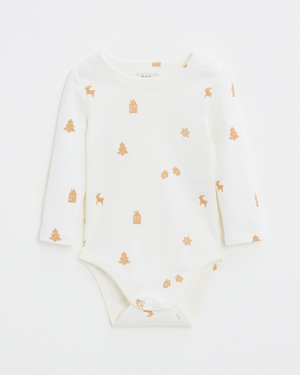 Printed long-sleeved bodysuit Cookie print  Natalys