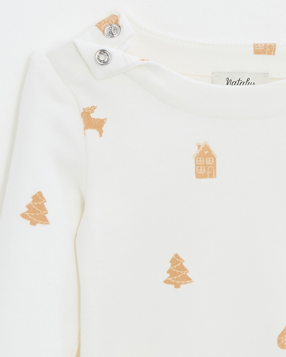 Printed long-sleeved bodysuit Cookie print  Natalys