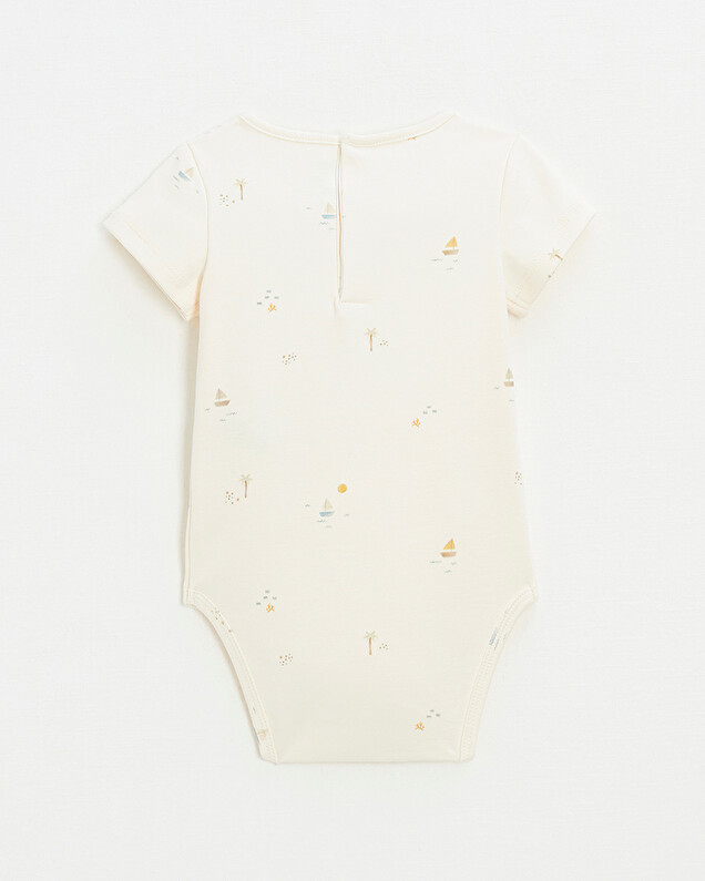 Short sleeve bodysuit Marine print  Natalys