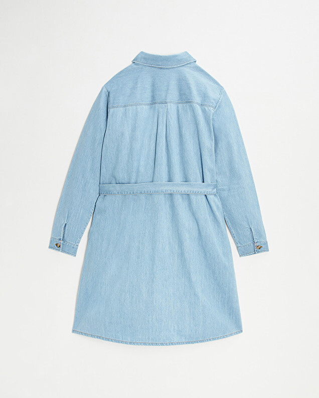 Denim maternity dress Light blue color  Natalys