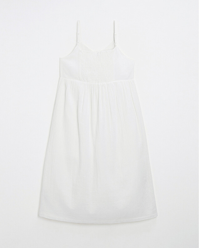 Crepe dress Ecru color  Natalys
