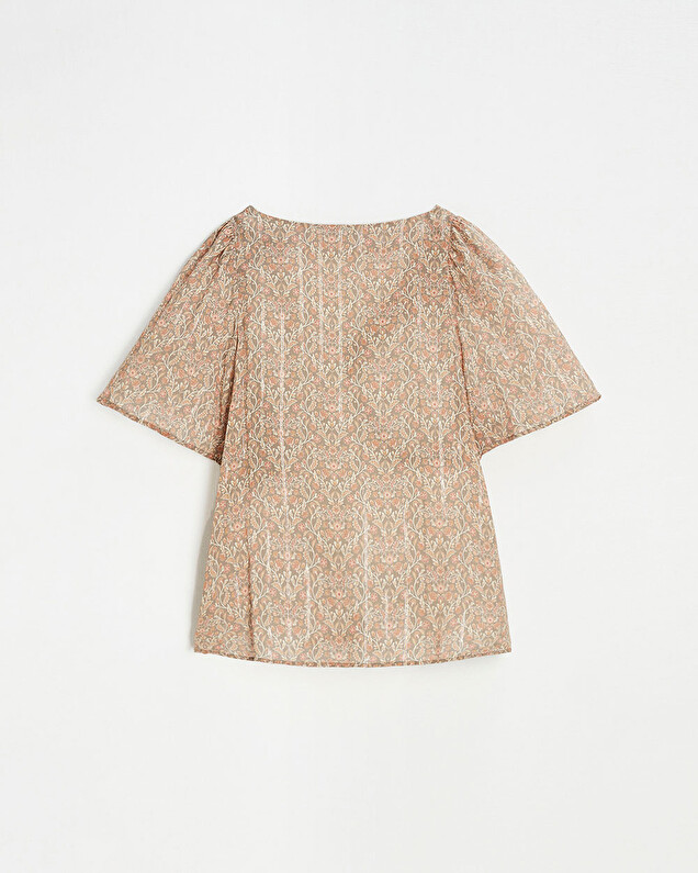 Short sleeve blouse Flower print  Natalys
