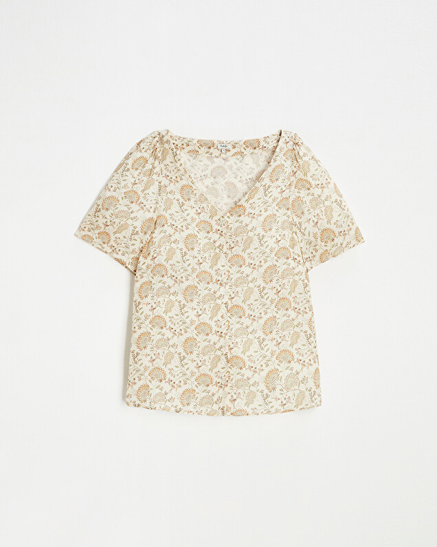 Crepe blouses Indian flower print  Natalys