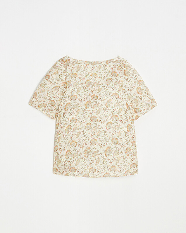 Crepe blouses Indian flower print  Natalys