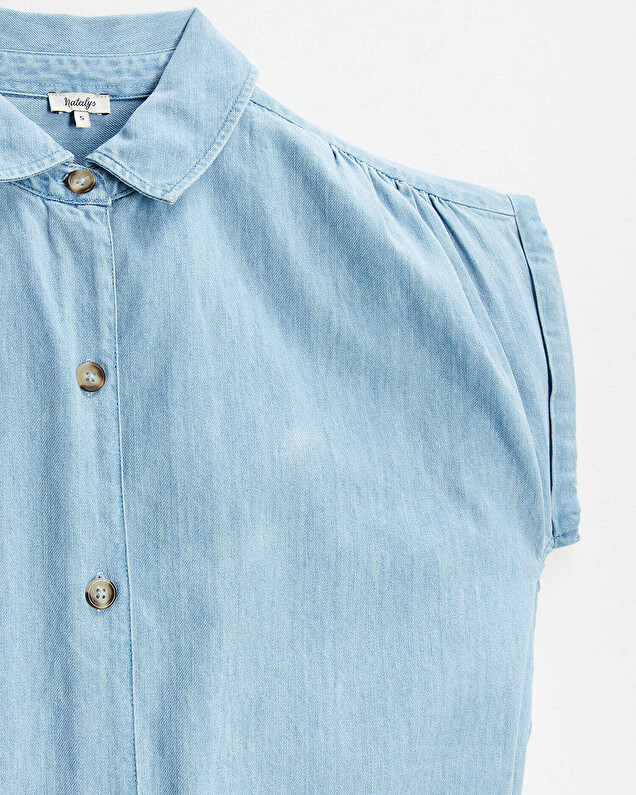Denim maternity dress Light blue color  Natalys