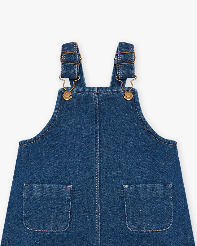 Denim overall dress Blue color  Natalys