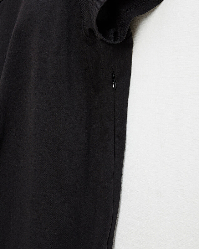 Black lace-finish t-shirt Black color  Natalys