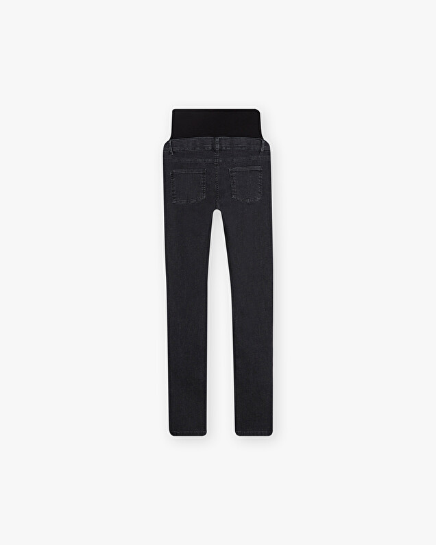 High-waisted slim maternity jeans Black denim  Natalys