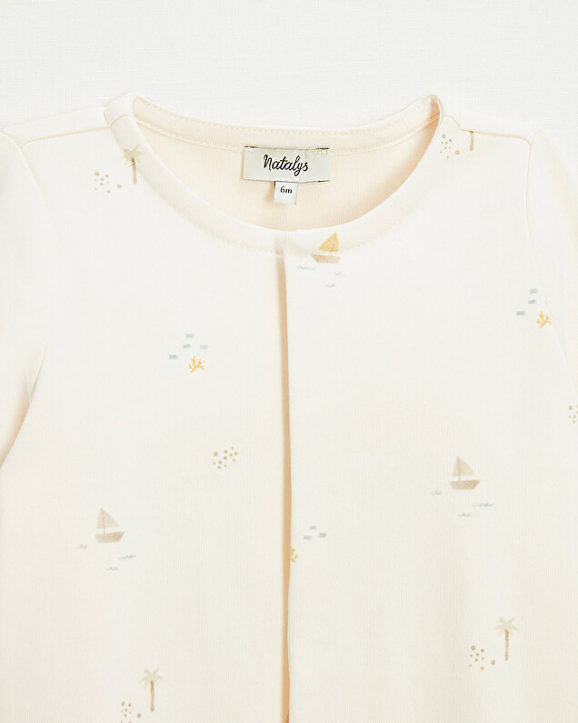 Cotton sleepsuit Marine print  Natalys