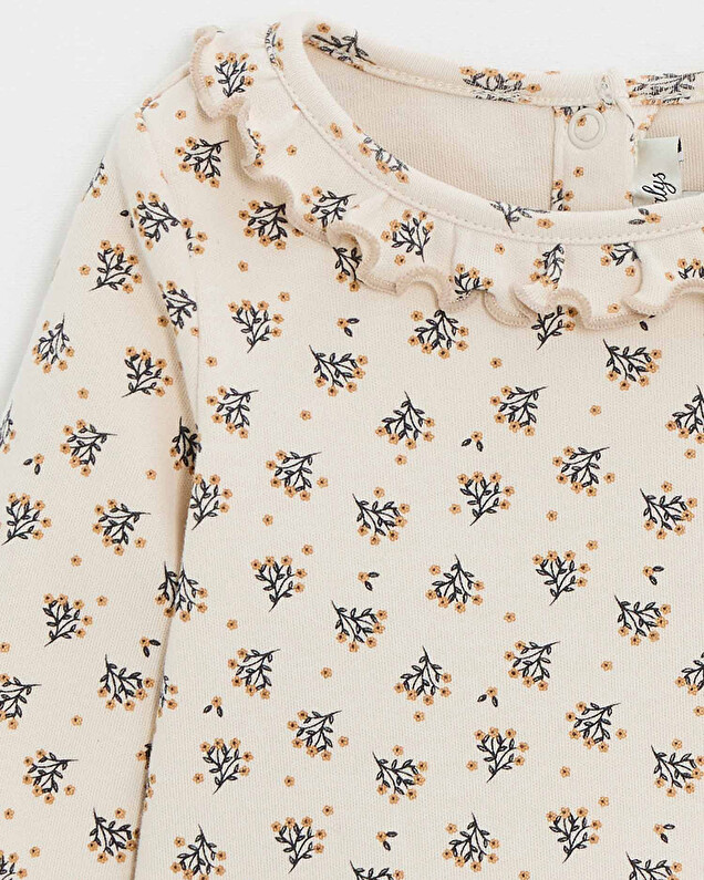 Long sleeve t-shirt Gold button print  Natalys