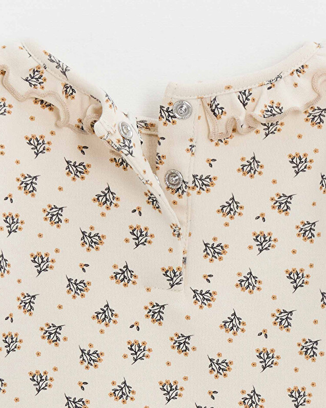 Long sleeve t-shirt Gold button print  Natalys