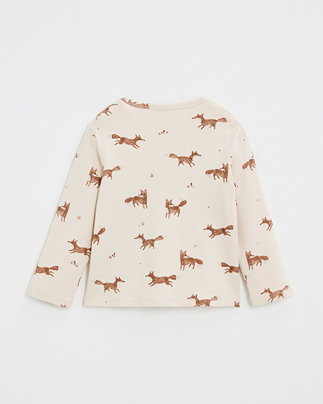 Printed long-sleeved t-shirt Fox print  Natalys