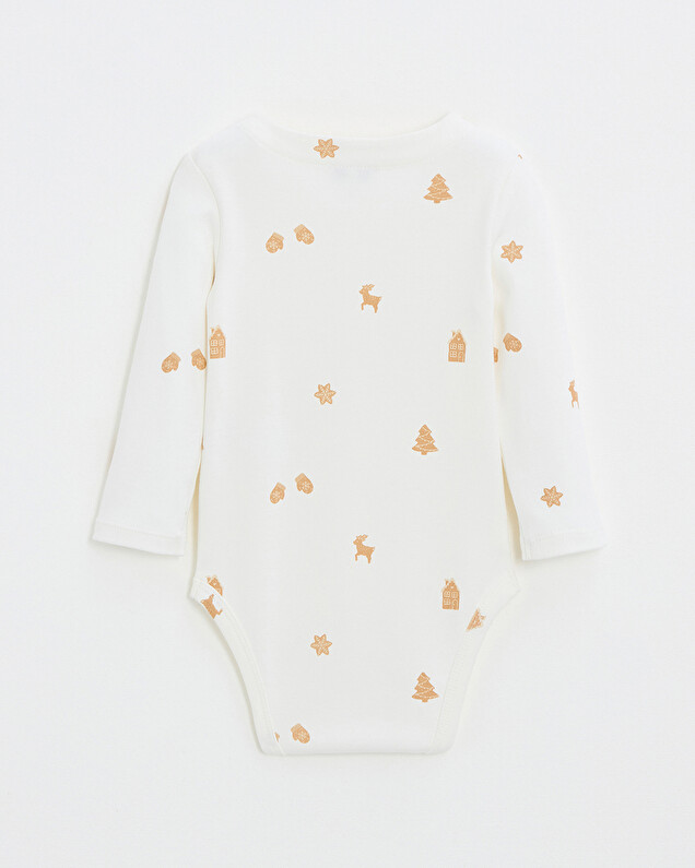 Printed long-sleeved bodysuit Cookie print  Natalys