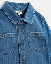 Long sleeve denim shirt Blue color  Natalys