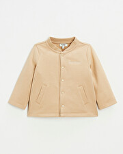 Embroidered fleece vest Camel color  Natalys