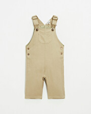 Cotton canvas overalls Light khaki color  Natalys