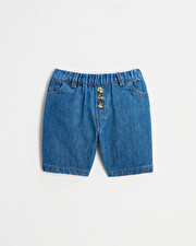 Raw denim Bermuda shorts Dark blue color  Natalys