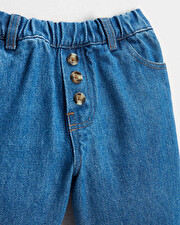 Raw denim Bermuda shorts Dark blue color  Natalys