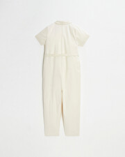 Long twill jumpsuit Beige color  Natalys
