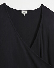 Cotton wrap cardigan Black color  Natalys