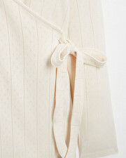 Cotton wrap cardigan Ecru color  Natalys