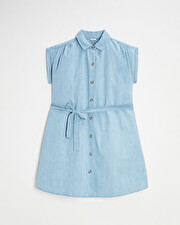 Denim maternity dress Light blue color  Natalys