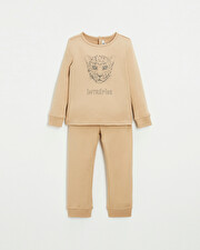 2-piece cotton pajamas Camel color  Natalys